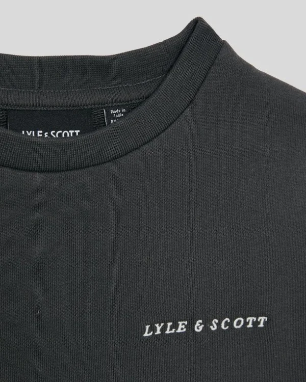 Lyle & Scott Kinder Sweatshirts<Kinder Script Sweatshirt mit Rundhalsausschnitt Gunmetal