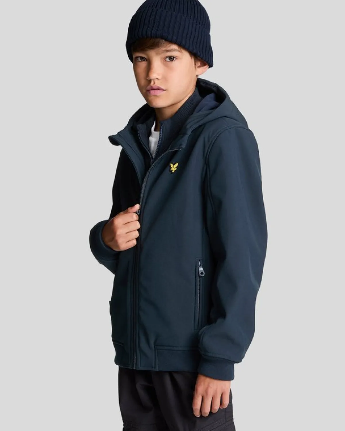 kinder_softshell_jacke_mit_kapuze_0.webp Lyle & Scott Kinder Mäntel & Jacken<Kinder Softshell Jacke mit Kapuze DarkNavy