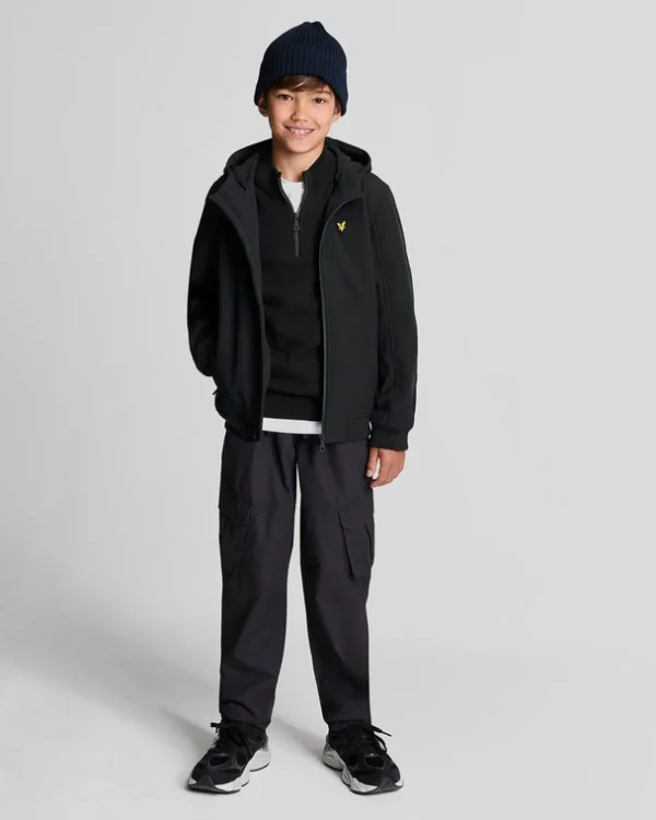Lyle & Scott Kinder Mäntel & Jacken<Kinder Softshell Jacke mit Kapuze JetBlack