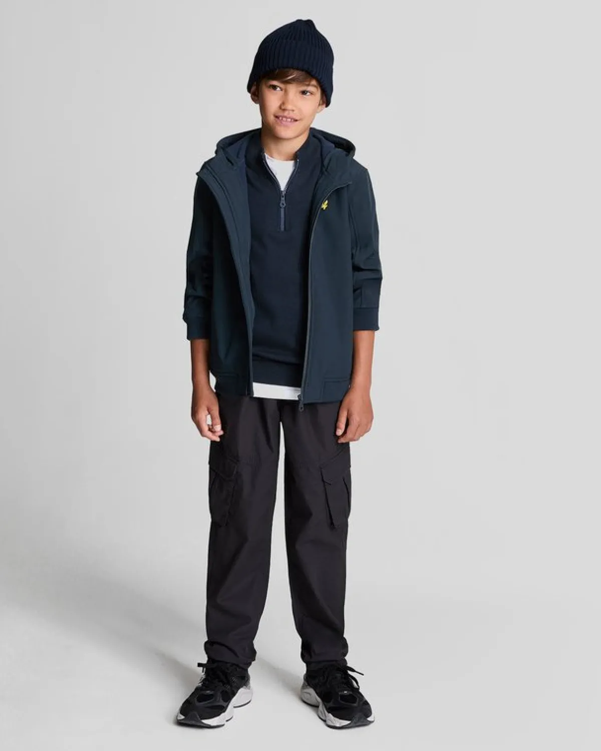 kinder_softshell_jacke_mit_kapuze_1.webp Lyle & Scott Kinder Mäntel & Jacken<Kinder Softshell Jacke mit Kapuze DarkNavy