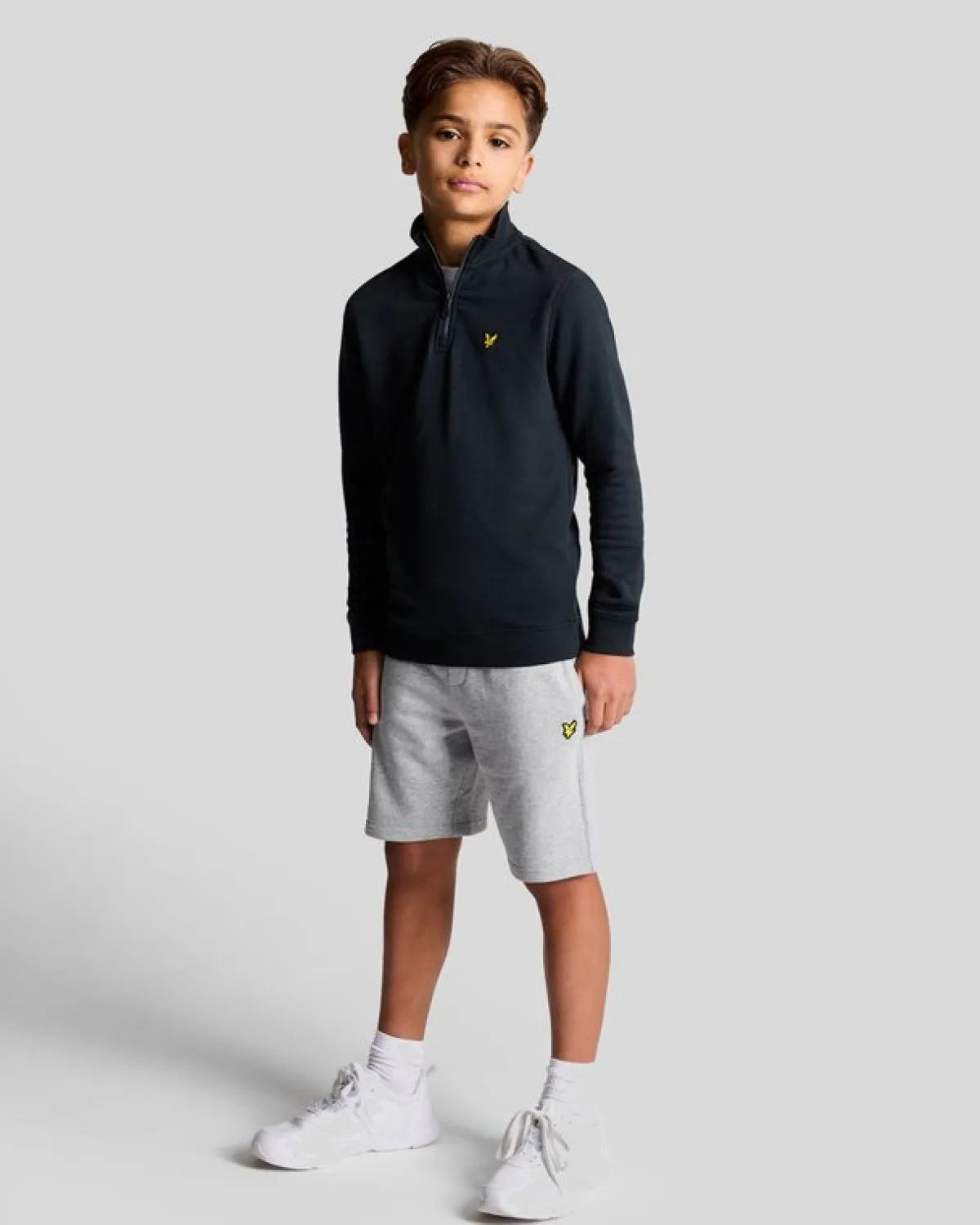 kinder_sweat_short_1.webp Lyle & Scott Kinder Unterseiten<Kinder Sweat Short HellgraueMergel