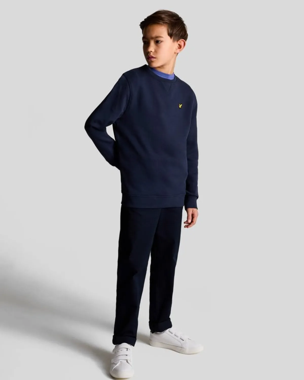 kinder_sweatshirt_mit_rundhalsausschnitt_1-5.webp Lyle & Scott Kinder Sweatshirts<Kinder Sweatshirt mit Rundhalsausschnitt
