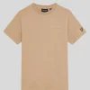 Lyle & Scott Kinder Polos & T-shirts<Kinder T-Shirt mit gestickter Schrift SandStorm