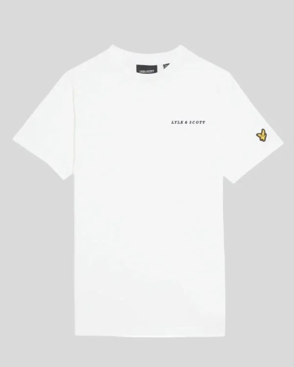 Lyle & Scott Kinder Polos & T-shirts<Kinder T-Shirt mit gestickter Schrift White