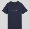 Lyle & Scott Kinder Polos & T-shirts<Kinder T-Shirt mit mehrfarbiger Stickerei Navy