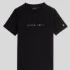 Lyle & Scott Kinder Polos & T-shirts<Kinder T-Shirt mit mehrfarbiger Stickerei JetBlack