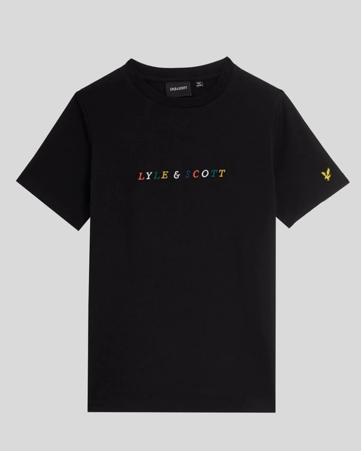 kinder_tshirt_mit_mehrfarbiger_stickerei_0.webp Lyle & Scott Kinder Polos & T-shirts<Kinder T-Shirt mit mehrfarbiger Stickerei JetBlack