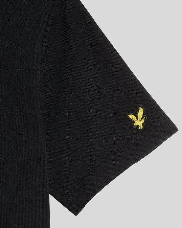 Lyle & Scott Kinder Polos & T-shirts<Kinder T-Shirt mit mehrfarbiger Stickerei JetBlack