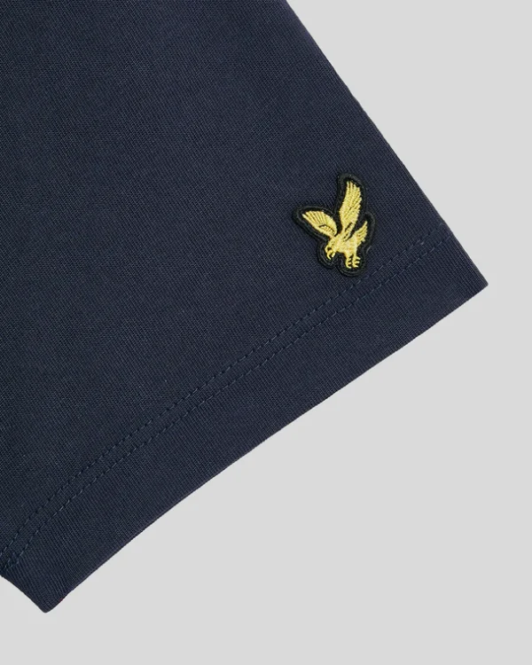 Lyle & Scott Kinder Polos & T-shirts<Kinder T-Shirt mit mehrfarbiger Stickerei Navy