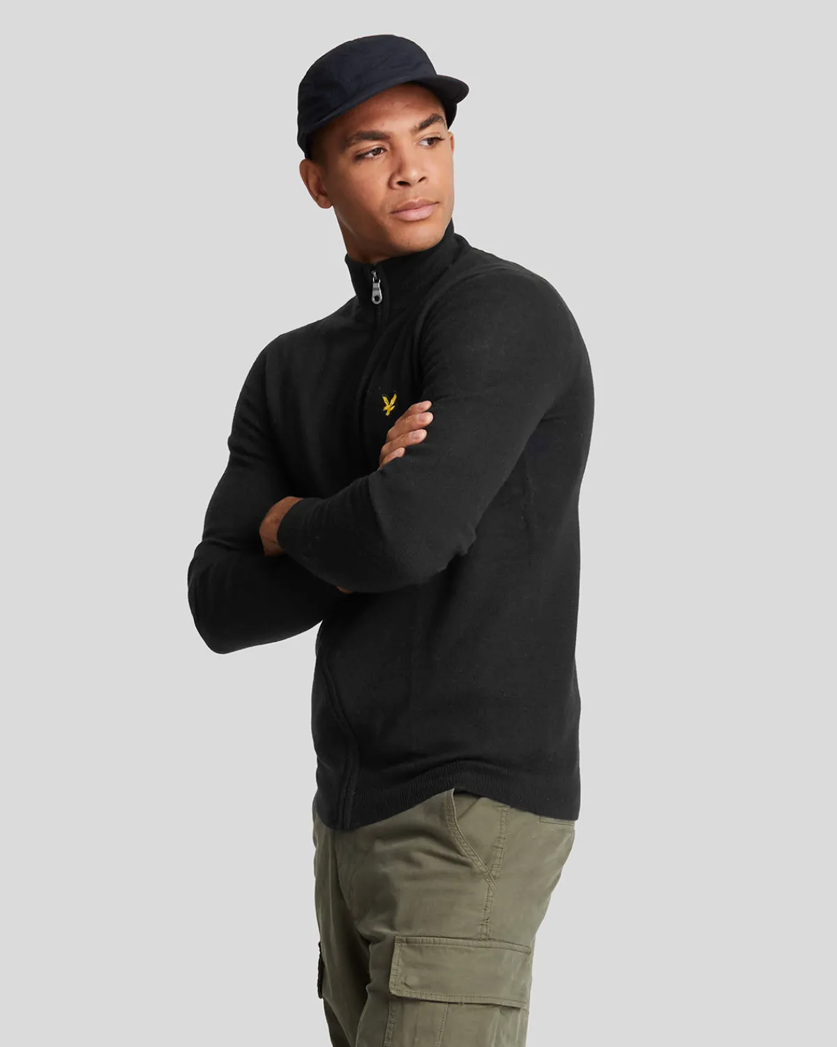 lambswool_blend_zip_through_cardigan_0.webp Lyle & Scott Vermächtnis | Pullover & Strickwaren<Lambswool Blend Zip Through Cardigan JetBlackMarl