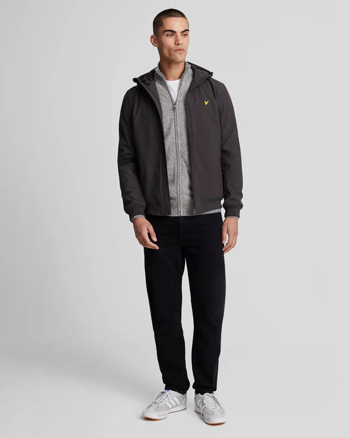 lambswool_blend_zip_through_cardigan_1-2.webp Lyle & Scott Pullover & Strickwaren<Lambswool Blend Zip Through Cardigan MidGreyMarl