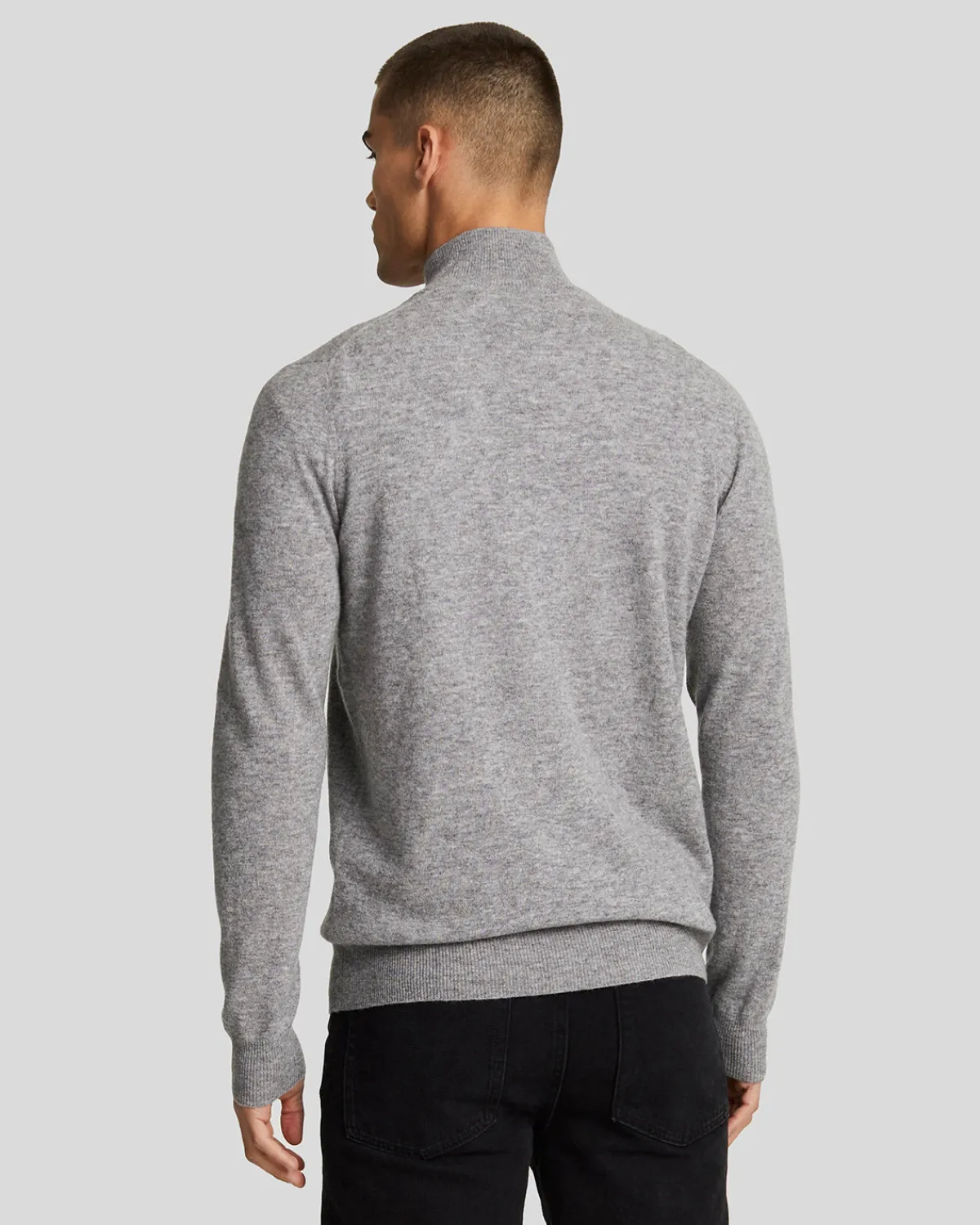 lambswool_blend_zip_through_cardigan_2-2.webp Lyle & Scott Pullover & Strickwaren<Lambswool Blend Zip Through Cardigan MidGreyMarl