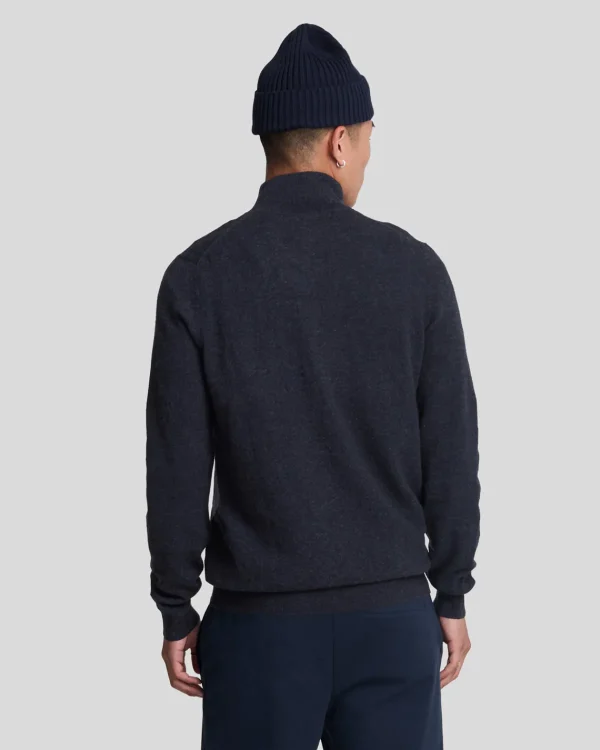 Lyle & Scott Pullover & Strickwaren<Lambswool Blend Zip Through Cardigan DarkNavyMarl