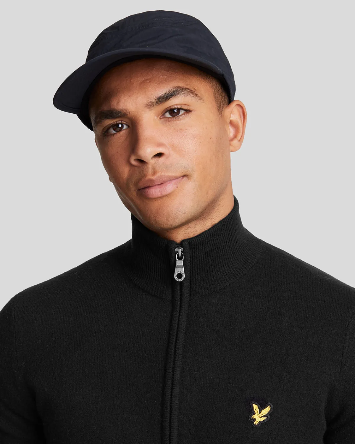 lambswool_blend_zip_through_cardigan_3.webp Lyle & Scott Vermächtnis | Pullover & Strickwaren<Lambswool Blend Zip Through Cardigan JetBlackMarl