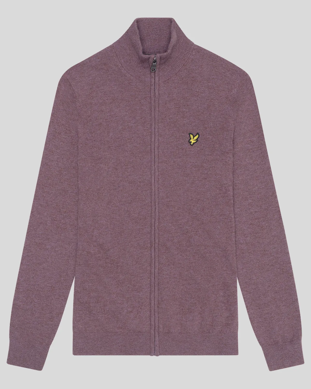 lambswool_blend_zip_through_cardigan_4-1.webp Lyle & Scott Pullover & Strickwaren<Lambswool Blend Zip Through Cardigan HighlandMauveMarl