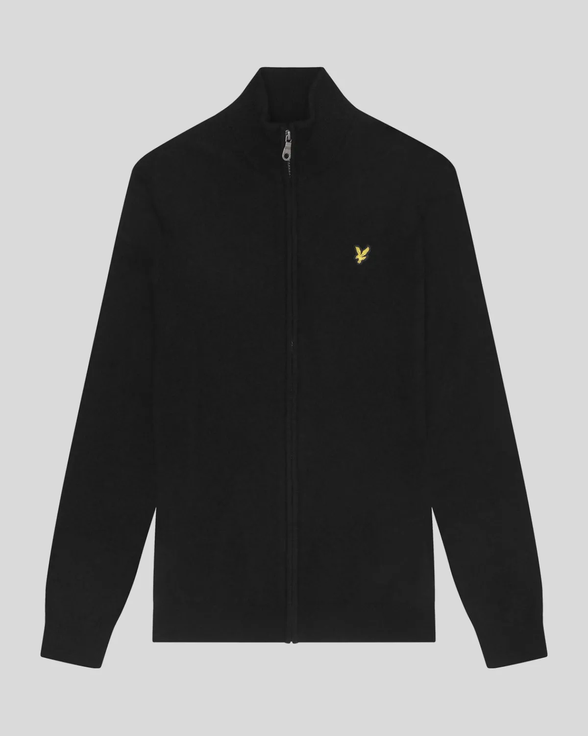 lambswool_blend_zip_through_cardigan_4.webp Lyle & Scott Vermächtnis | Pullover & Strickwaren<Lambswool Blend Zip Through Cardigan JetBlackMarl