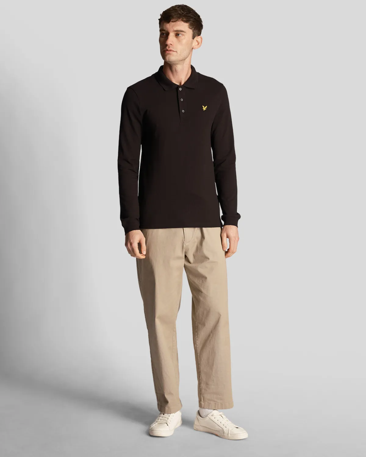 langrmeliges_polohemd_1.webp Lyle & Scott Polohemden<Langärmeliges Polohemd Pechschwarz