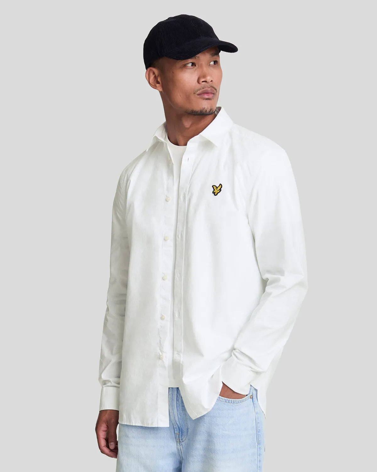 langrmeliges_popelinehemd_0.webp Lyle & Scott Hemden<Langärmeliges Popeline-Hemd White