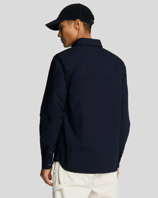 Lyle & Scott Hemden<Langärmeliges Popeline-Hemd DarkNavy