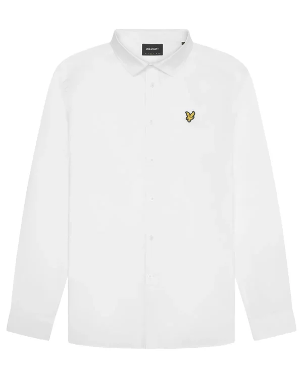 Lyle & Scott Hemden<Langärmeliges Popeline-Hemd White