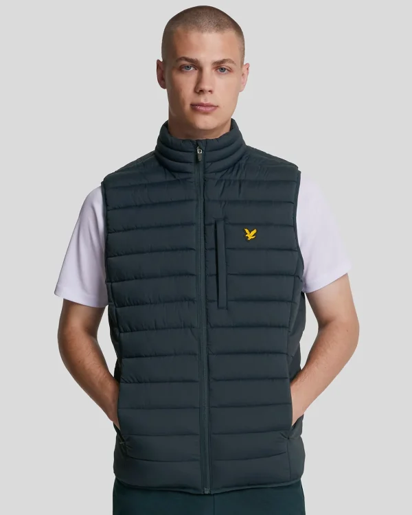 Lyle & Scott Sportbekleidung | Mäntel & Jacken<Leichte Sport Stretch Steppweste DarkNavy