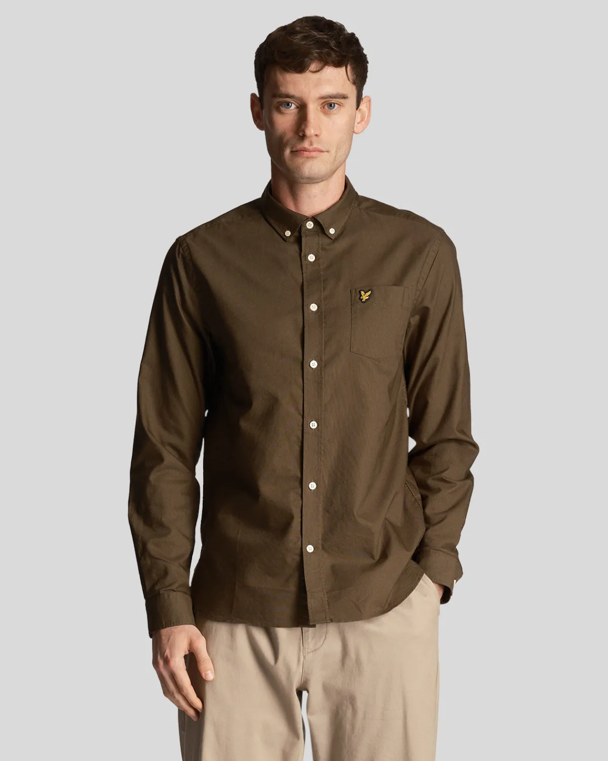 leichtes_oxford_hemd_0-1.webp Lyle & Scott Hemden<Leichtes Oxford Hemd Olive