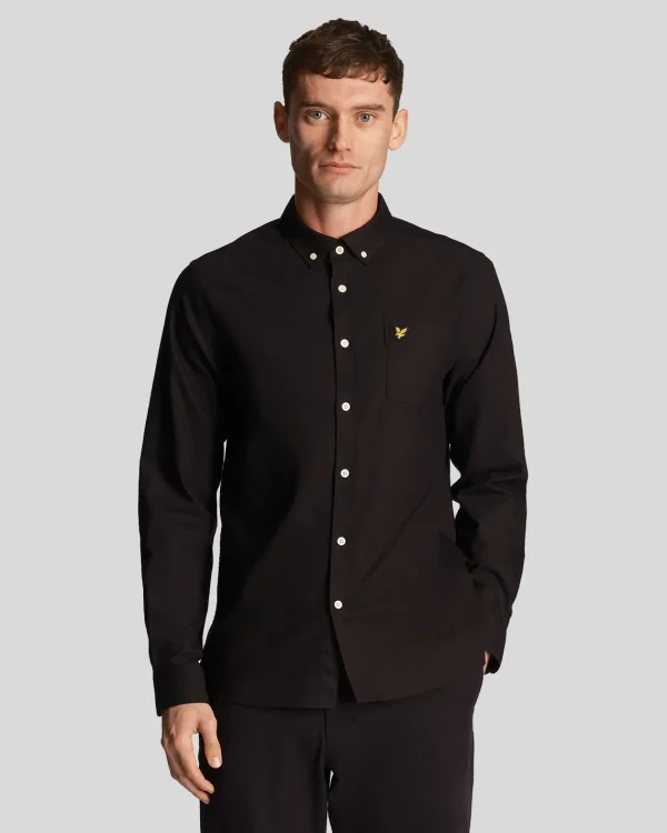 Lyle & Scott Hemden<Leichtes Oxford Hemd Pechschwarz