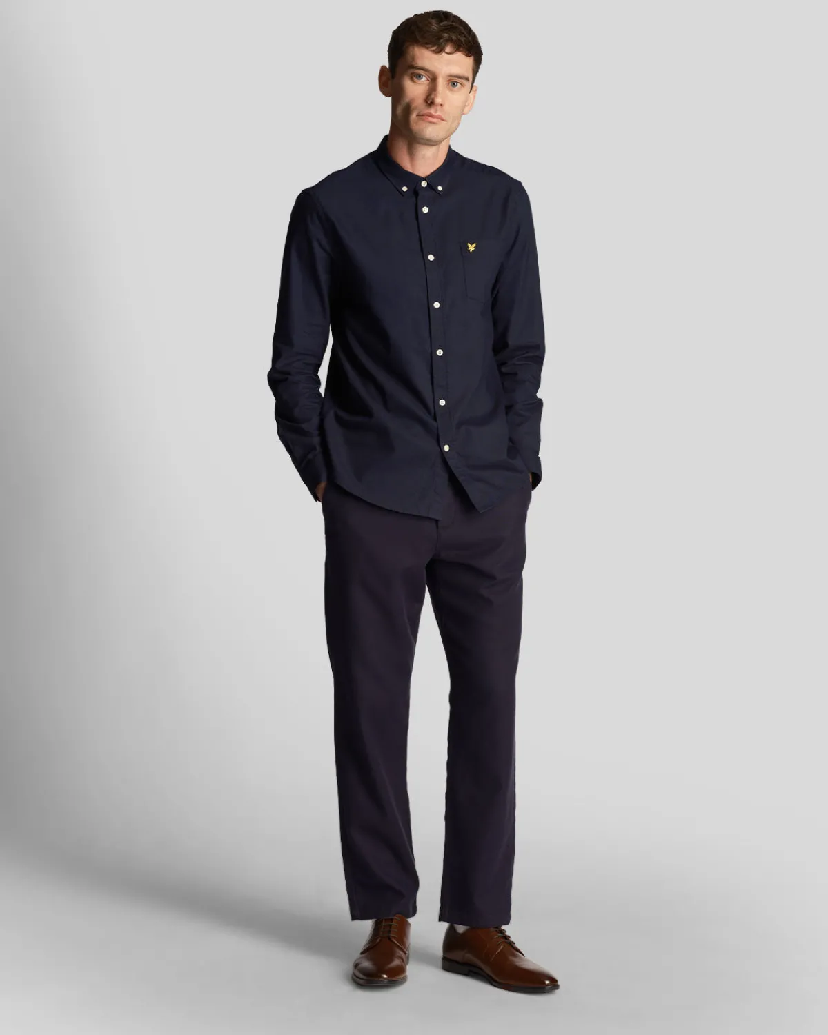 leichtes_oxford_hemd_1-1.webp Lyle & Scott Hemden<Leichtes Oxford Hemd DunkleMarine
