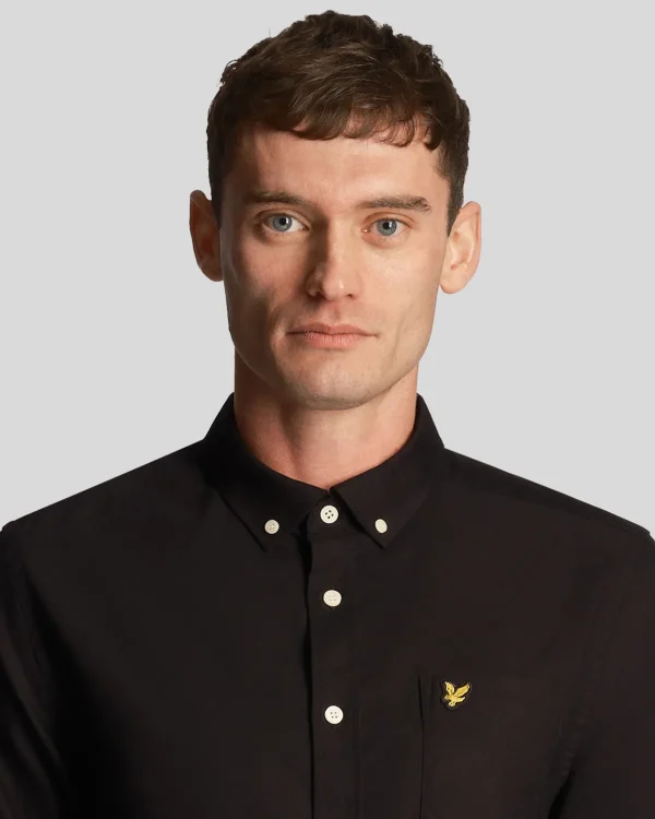 Lyle & Scott Hemden<Leichtes Oxford Hemd Pechschwarz