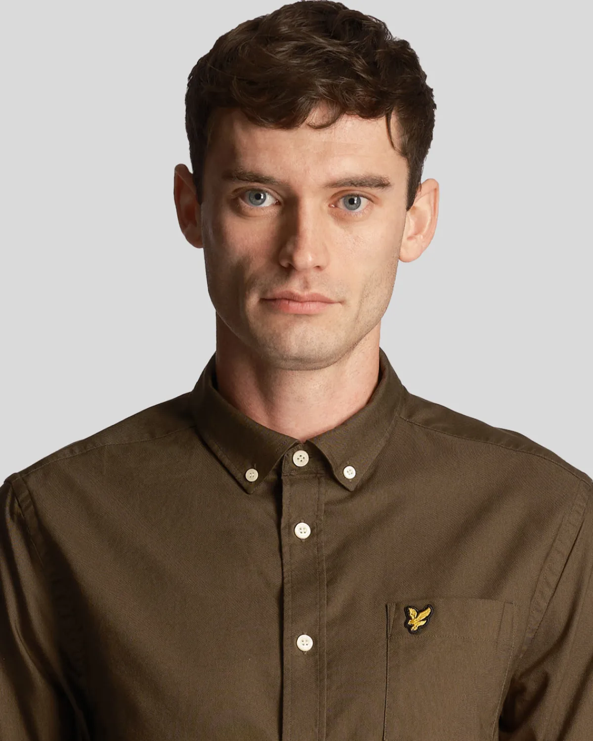 leichtes_oxford_hemd_3.webp Lyle & Scott Hemden<Leichtes Oxford Hemd Olive