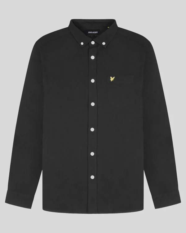 Lyle & Scott Hemden<Leichtes Oxford Hemd Pechschwarz