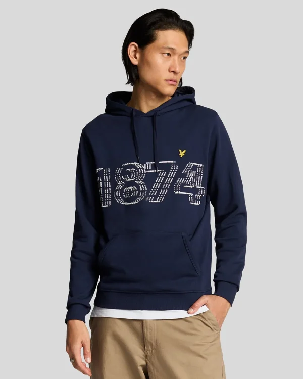 Lyle & Scott Kapuzenpullover<1874 Logo Pullover Hoodie Marine