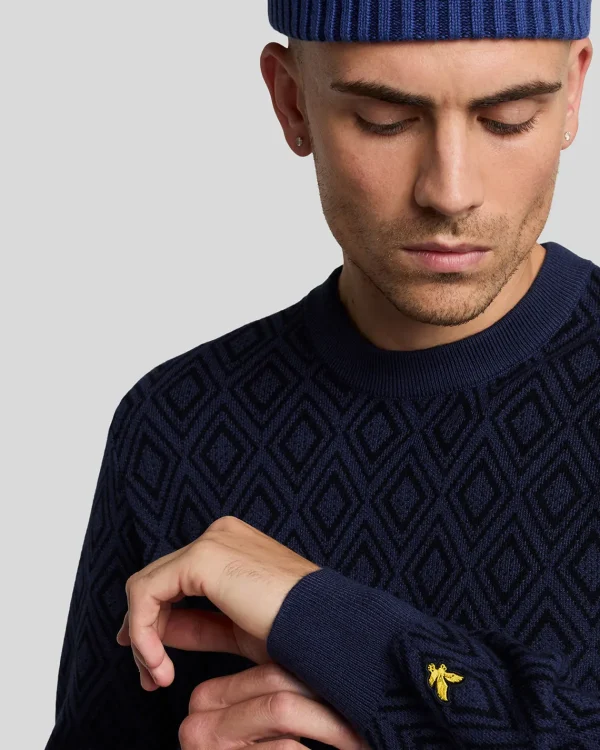 Lyle & Scott Pullover & Strickwaren<Monogramm Intarsien Pullover NavyNight