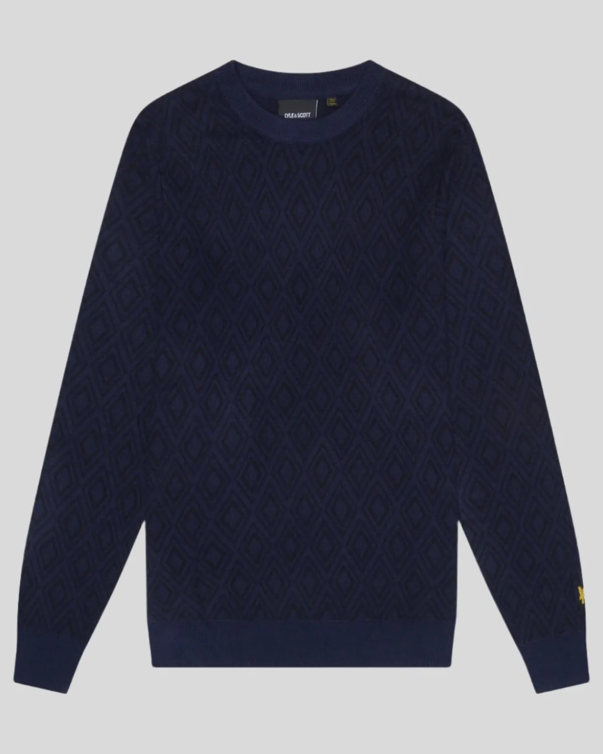 monogramm_intarsien_pullover_4-1.webp Lyle & Scott Pullover & Strickwaren<Monogramm Intarsien Pullover NavyNight
