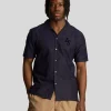 Lyle & Scott Drehbuchsticke | Hemden<Nadelstreifenhemd mit Revere-Kragen DunkleMarine