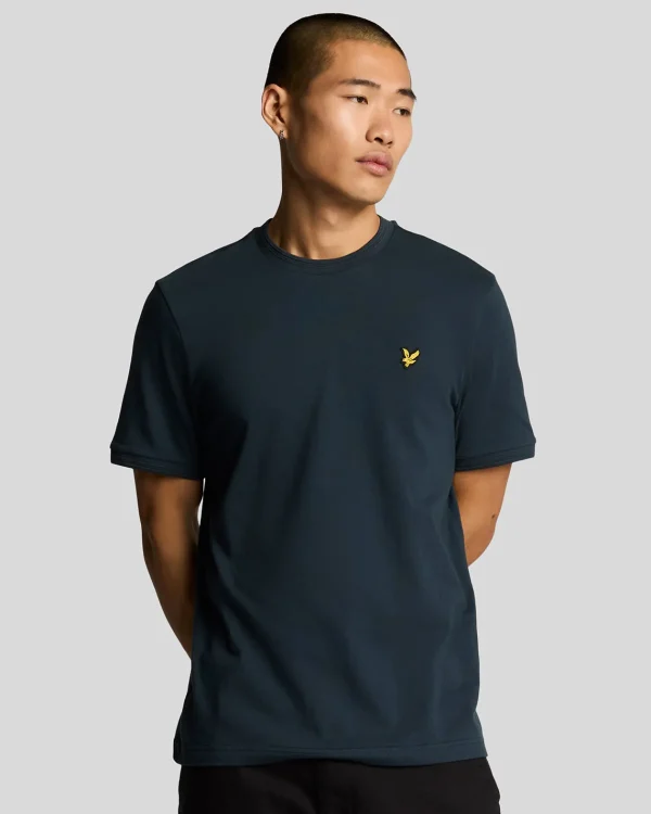 Lyle & Scott T-shirts<Ottoman T-Shirt mit Spitze MuddyNavy
