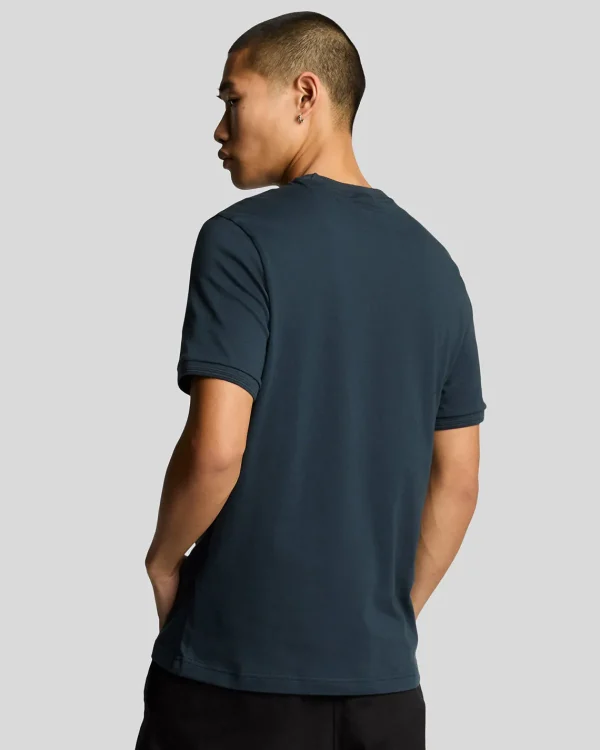 Lyle & Scott T-shirts<Ottoman T-Shirt mit Spitze MuddyNavy