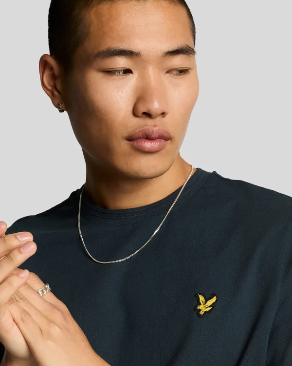 Lyle & Scott T-shirts<Ottoman T-Shirt mit Spitze MuddyNavy