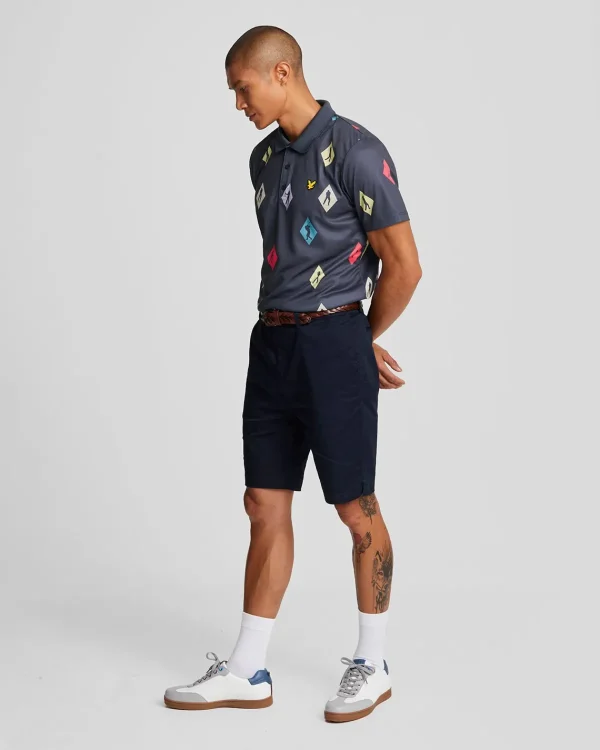 Lyle & Scott Golf | Polohemden<Polka Diamond Golf Polo Shirt DarkNavy