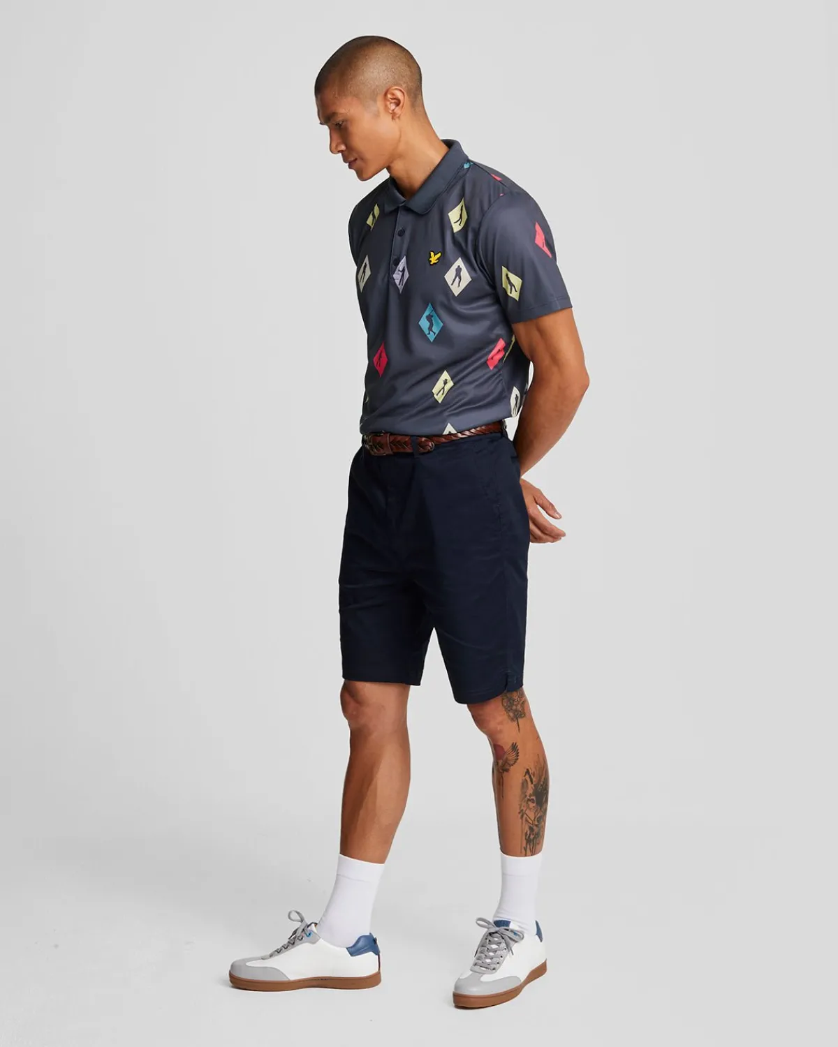 polka_diamond_golf_polo_shirt_1-1.webp Lyle & Scott Golf | Polohemden<Polka Diamond Golf Polo Shirt DarkNavy