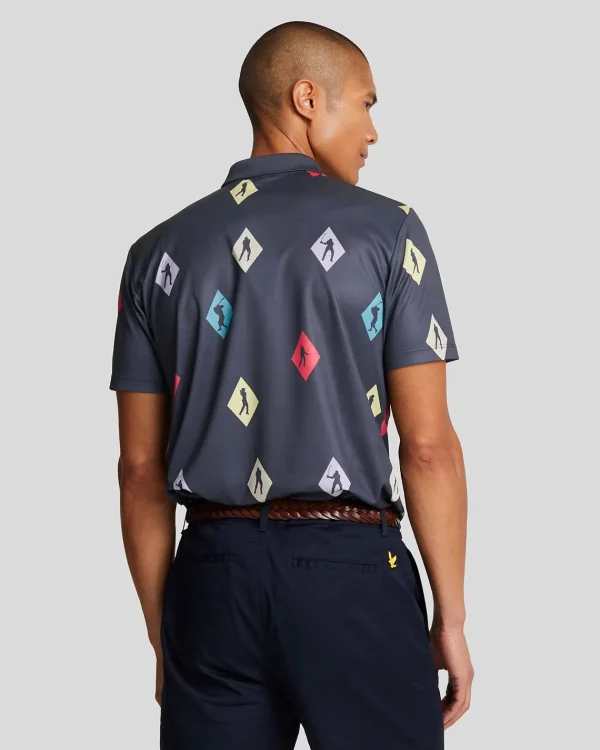 Lyle & Scott Golf | Polohemden<Polka Diamond Golf Polo Shirt DarkNavy