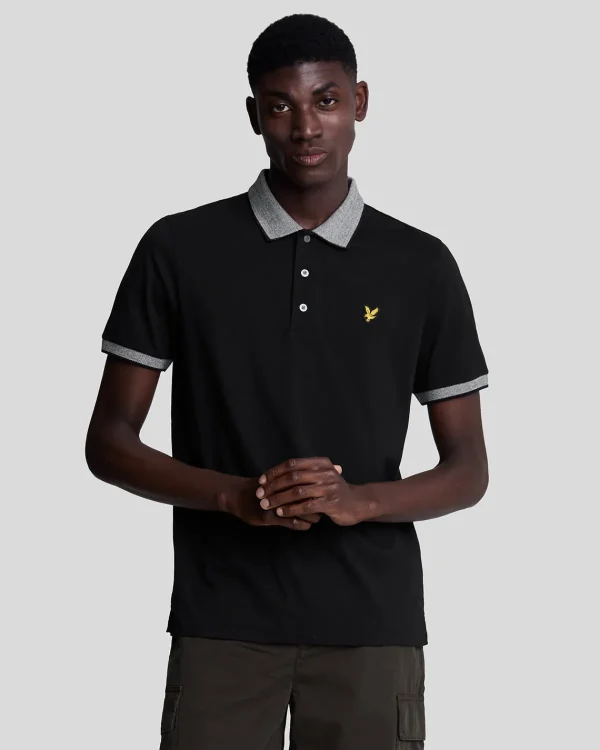 Lyle & Scott Polohemden<Polohemd mit Markenbesatz JetBlack/White