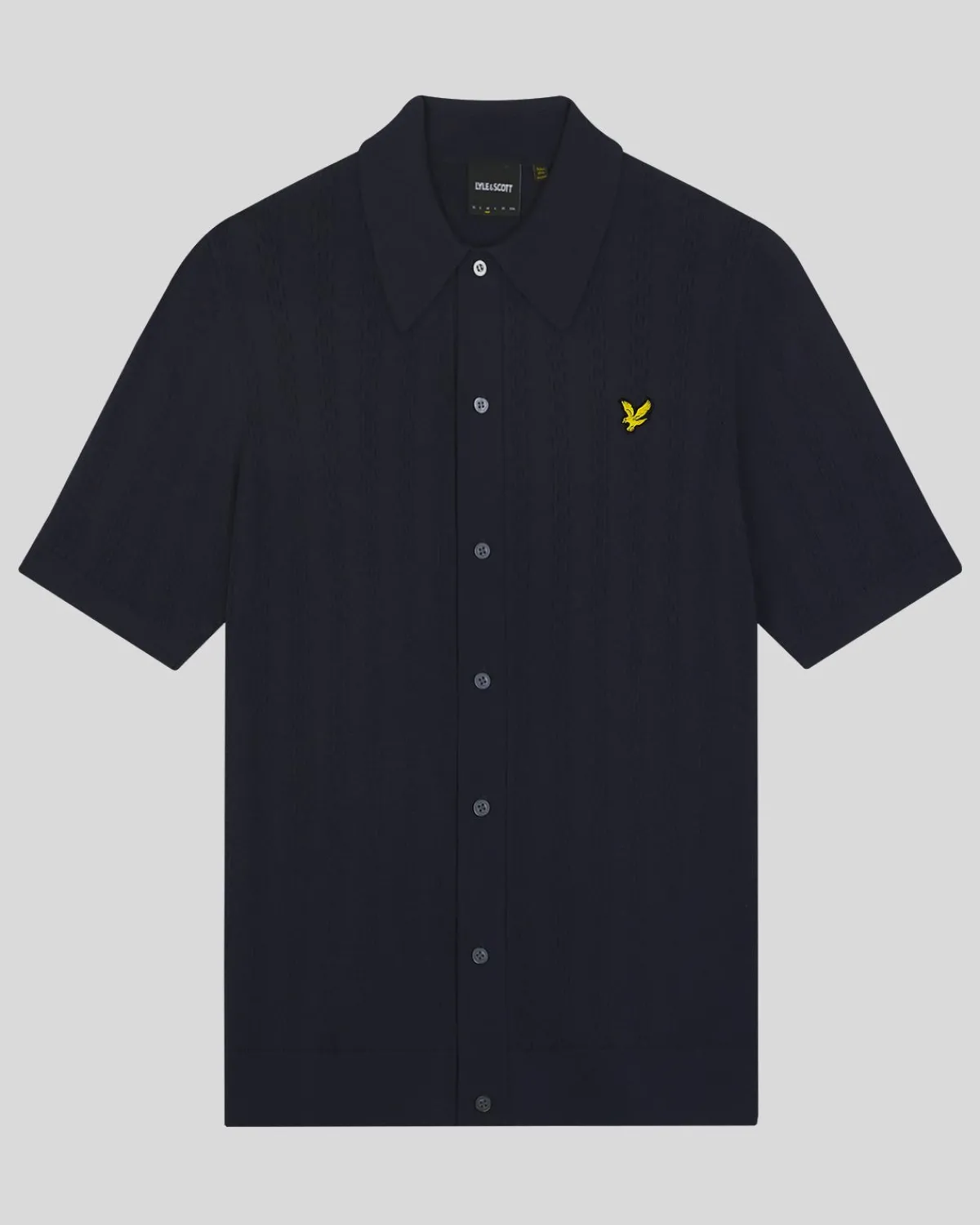 polohemd_mit_strukturiertem_streifenstrick_4.webp Lyle & Scott Polohemden<Polohemd mit strukturiertem Streifenstrick DunkleMarine