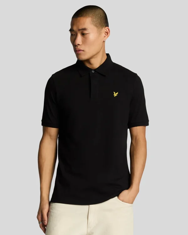 Lyle & Scott Vermächtnis | Polohemden<Poloshirt mit osmanischer Spitze JetBlack