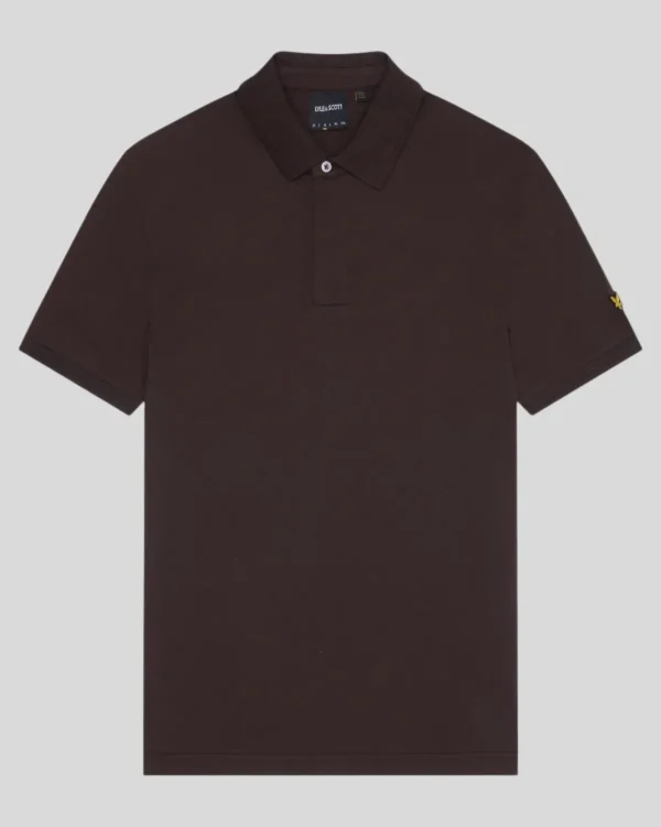 Lyle & Scott Polohemden<Poloshirt mit osmanischer Spitze Sediment