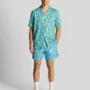 Lyle & Scott Vermächtnis | Kurze Hosen<Pool Print Badeshorts Fliesenblau