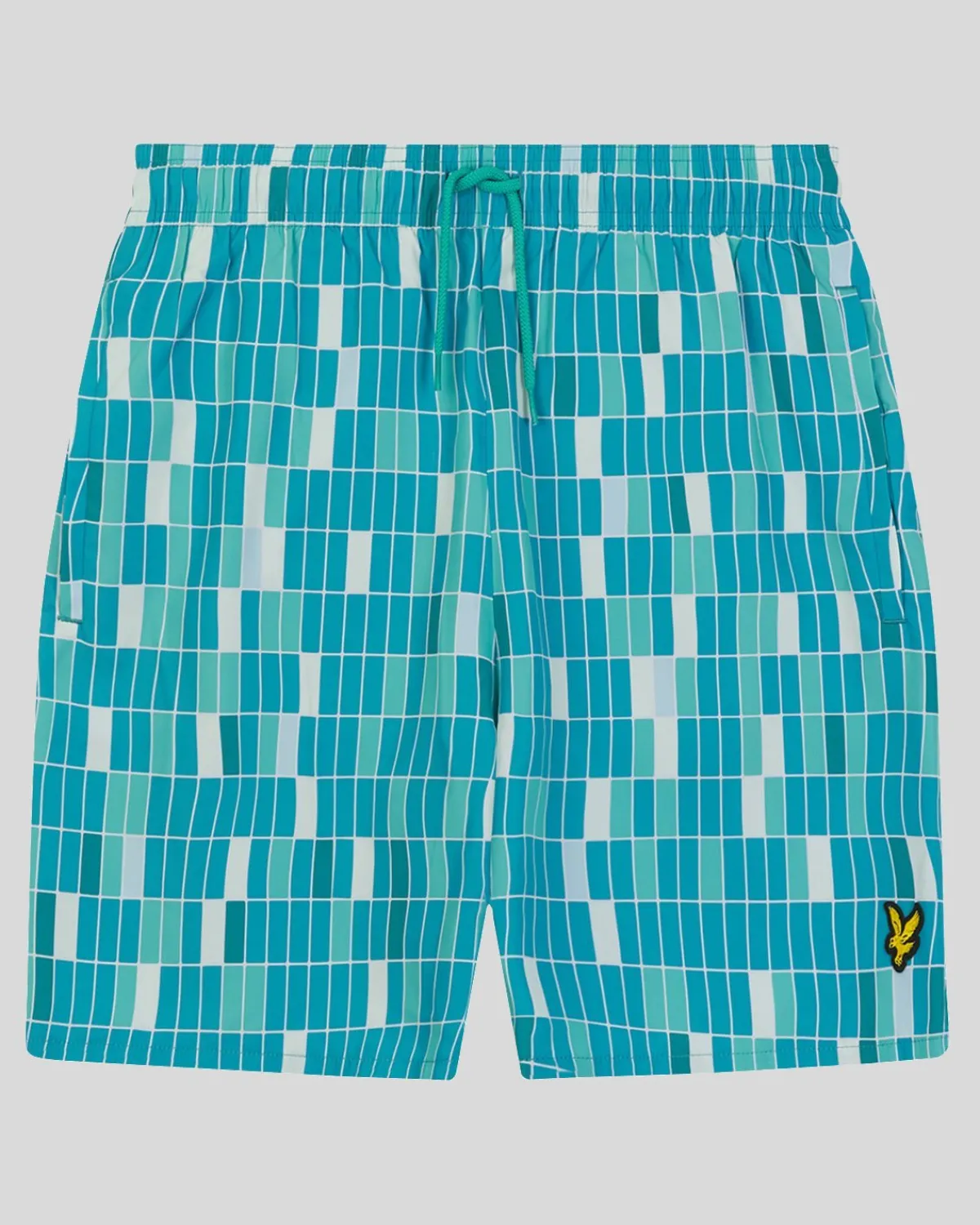 pool_print_badeshorts_4.webp Lyle & Scott Vermächtnis | Kurze Hosen<Pool Print Badeshorts Fliesenblau