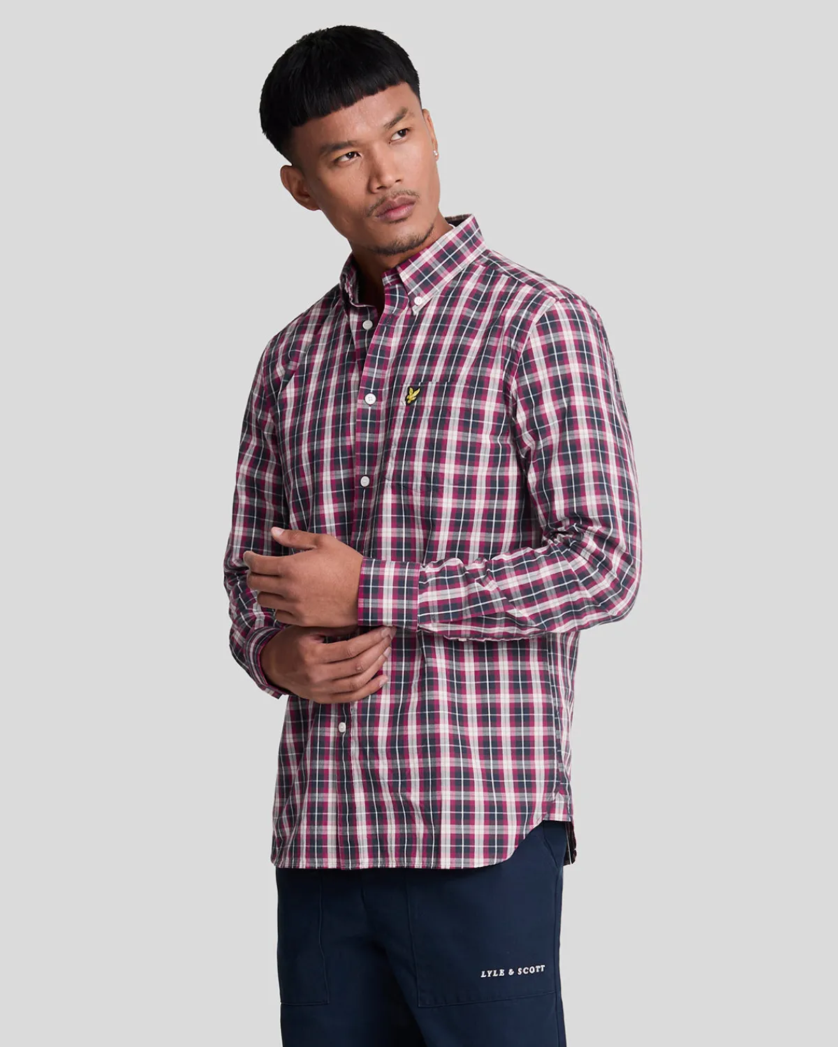 popelinehemd_mit_gewaschenem_karo_0.webp Lyle & Scott Vermächtnis | Hemden<Popeline-Hemd mit gewaschenem Karo DarkNavy/RichBurgundy