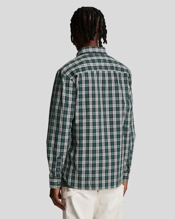 Lyle & Scott Vermächtnis | Hemden<Popeline-Hemd mit gewaschenem Karo ArgyleTeal/MidGreyMarl