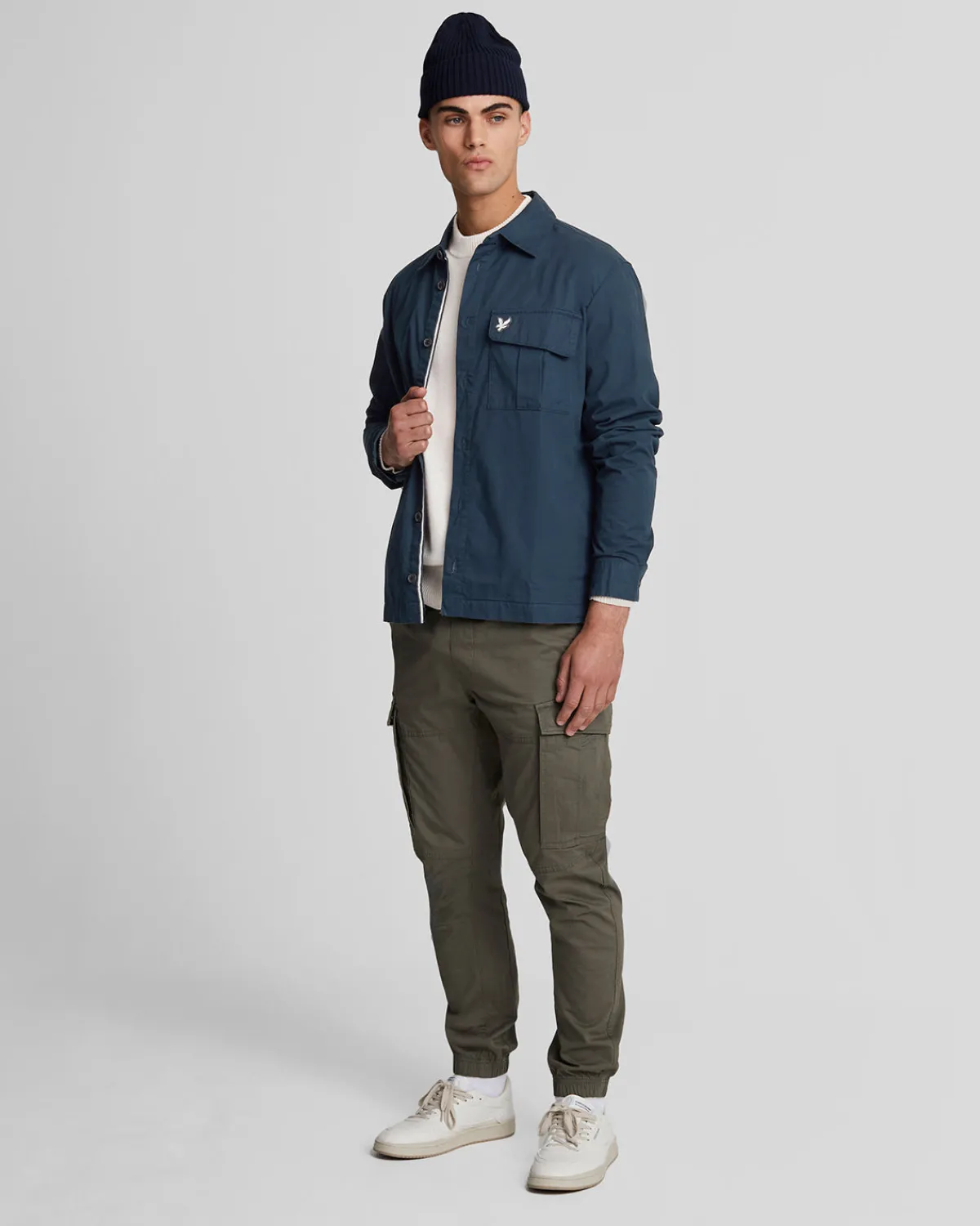 premium_berhemd_mit_plissierten_taschen_1.webp Lyle & Scott Mäntel & Jacken<Premium Überhemd mit plissierten Taschen MidnightNavy